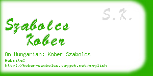 szabolcs kober business card